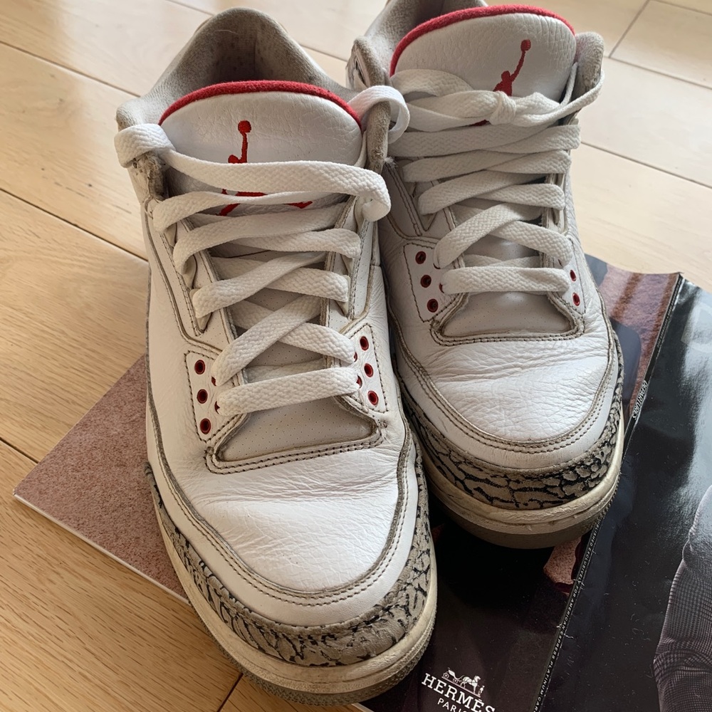 Jordan 3 white/cement size 9.5 (SOLD)